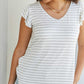 Sew In Love Illuminate the Way Striped Tee in Heather Grey -