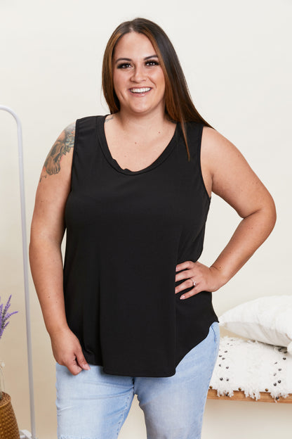 Sew In Love Never a Dull Moment Racerback Tank in Black - Black / S