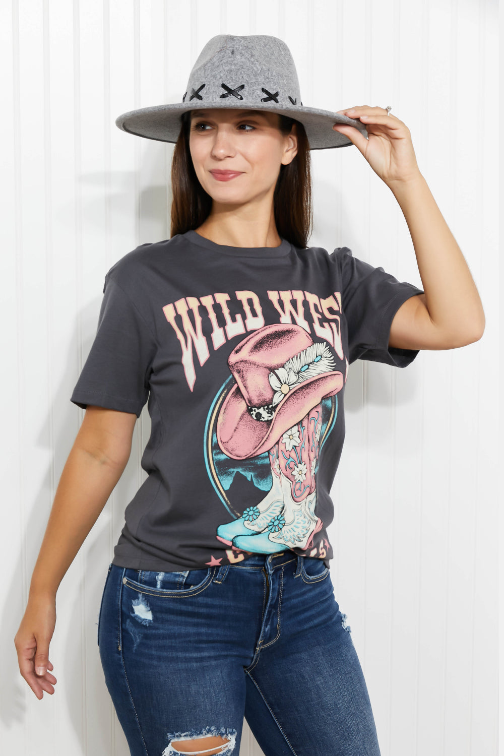 Lotus Fashion Wild West Cowgirls Graphic Tee -