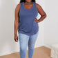 Sew In Love Never a Dull Moment Racerback Tank in Denim Color -