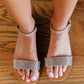 DDK The Extra Mile Rhinestone Sandals in Nude -