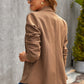 Lapel Collar Button Pocket Blazer -
