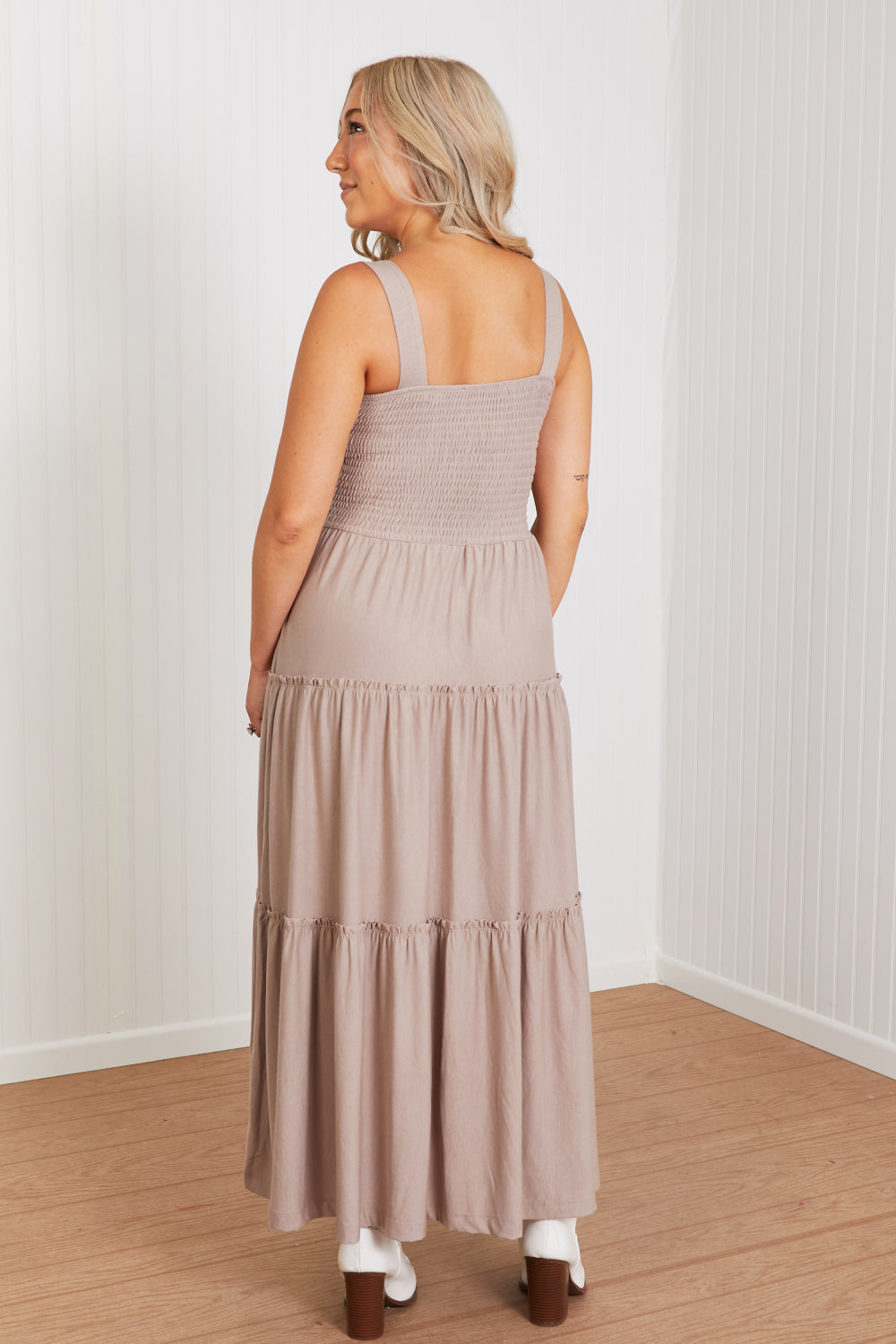 Zenana Sweet Charisma Smocked Maxi Dress -