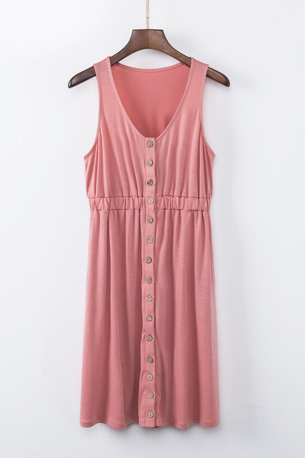 Sleeveless Button Down Mini Dress -