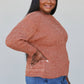 Sew In Love Full Size Mixed Knit Dropped Shoulder Sweater -