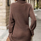 Turtleneck Dropped Shoulder Mini Sweater Dress -