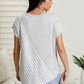 Sew In Love Spoonful of Sugar Striped Color Block Tee in Grey -