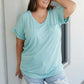 Sew In Love Let's Meet Up Polka Dot Tee in Sage -