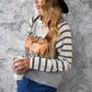 HAPPY HALLOWEEN Striped Long Sleeve Tee -