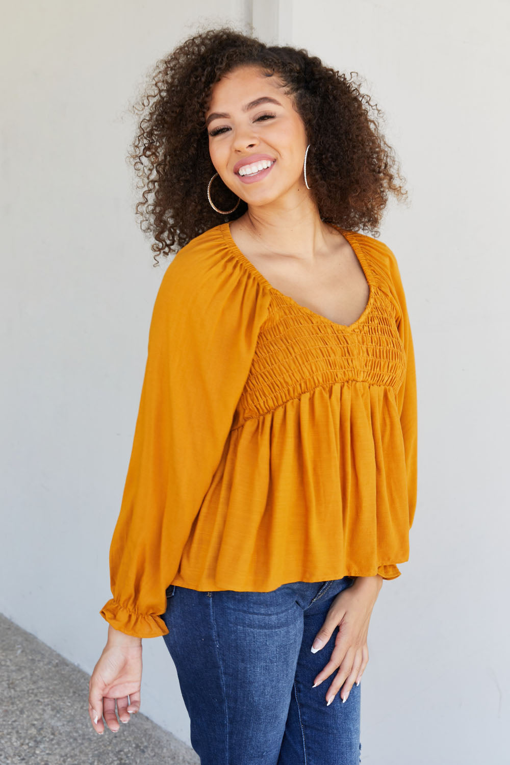 GeeGee Penthouse Smocked Blouse -