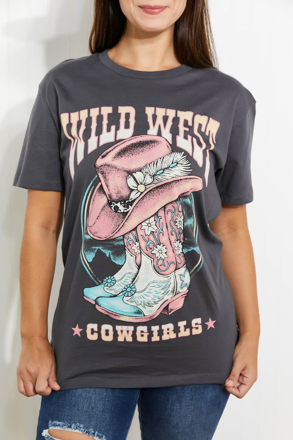 Lotus Fashion Wild West Cowgirls Graphic Tee -