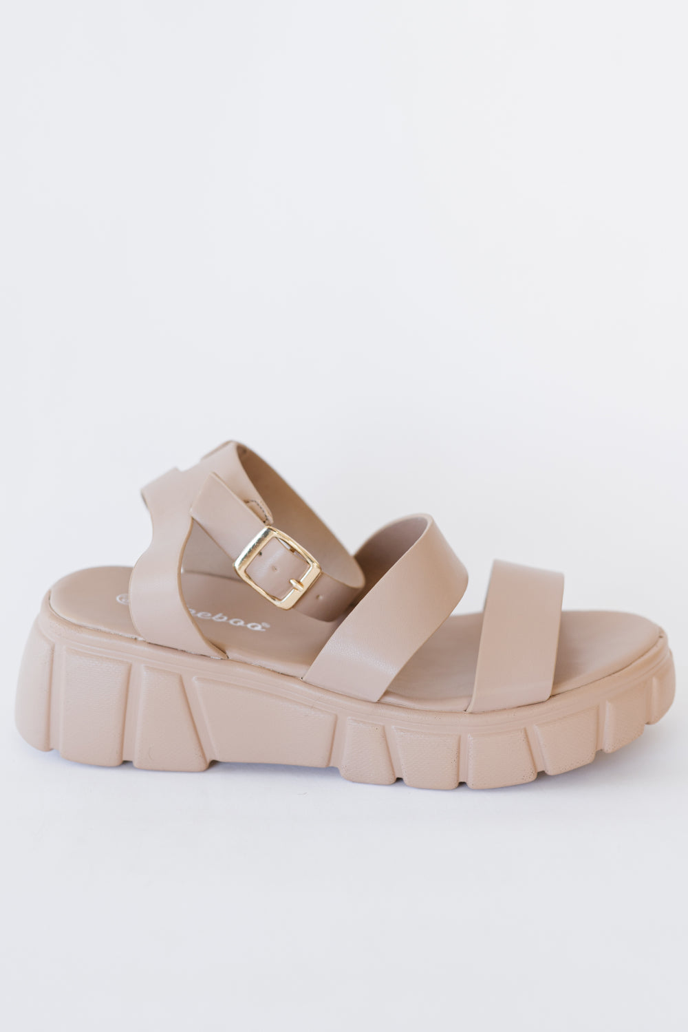 WeeBoo Best Foot Forward Platform Sandals - Nude / 5.5