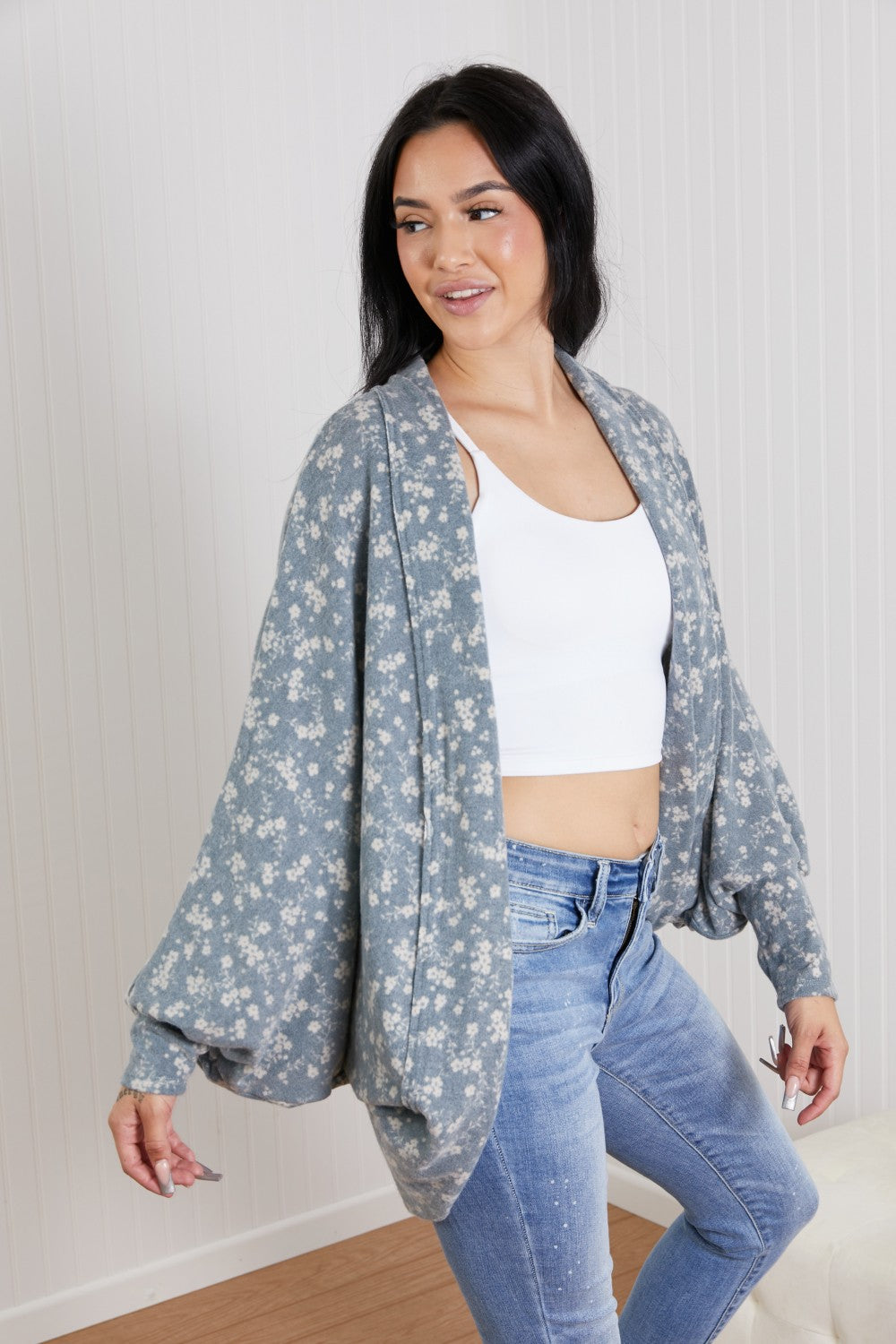 GeeGee Biggest Flirt Floral Print Cardigan -