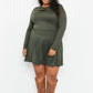 White Birch Wandering the Woods Full Size Mini Dress with Built-In Shorts -