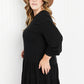 Emerald Gather Together Full Size Babydoll Tiered Drop-Waist Dress -