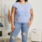 Sew In Love See You Around Acid Wash Pocket Tee in Denim -