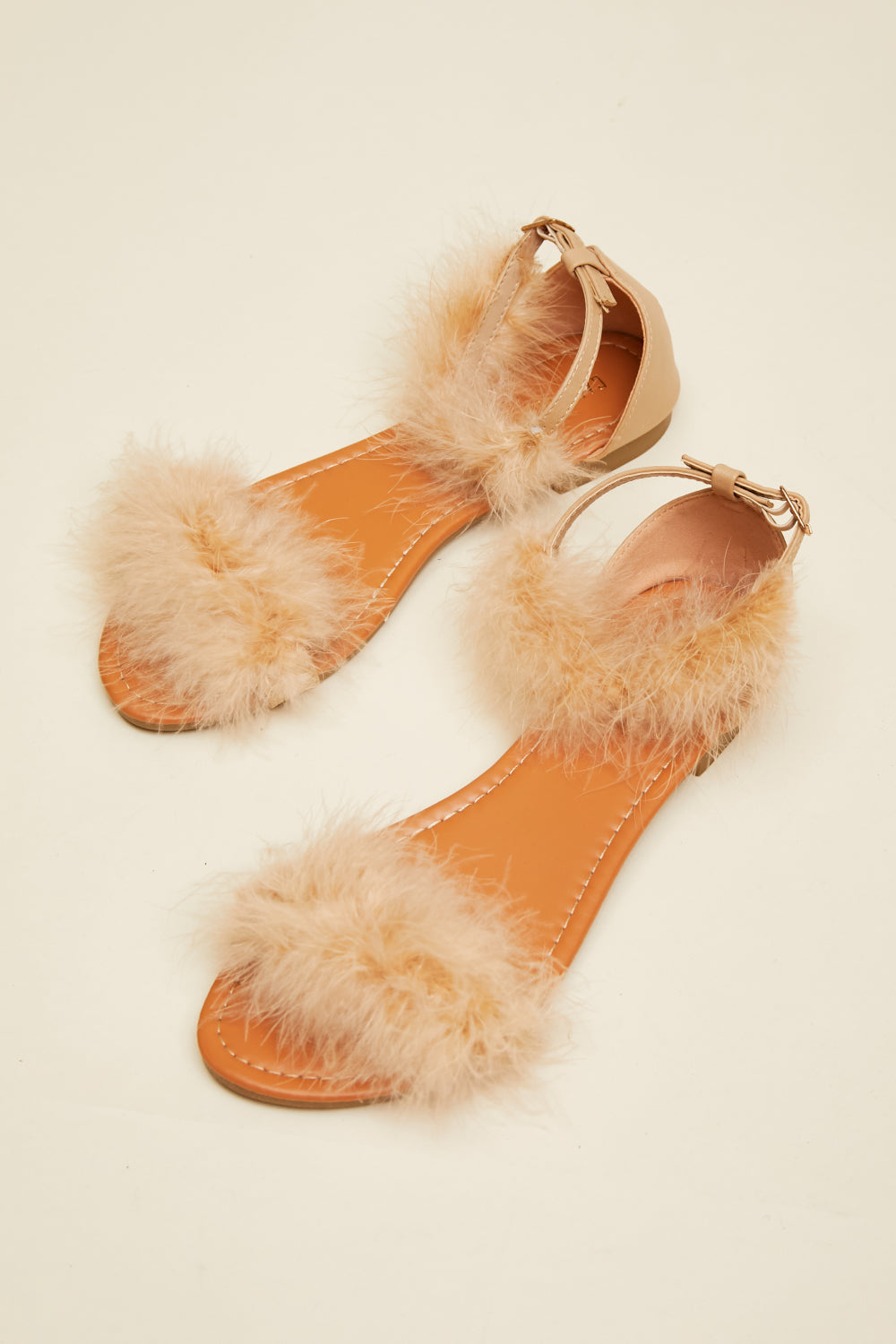 Cape Robbin Drama Queen Feather Trim Sandals -