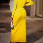 Zip Up Split Maxi Dress -