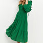 Davi & Dani Rooftop Reservation Full Size Layered Ruffle Midi Dress -