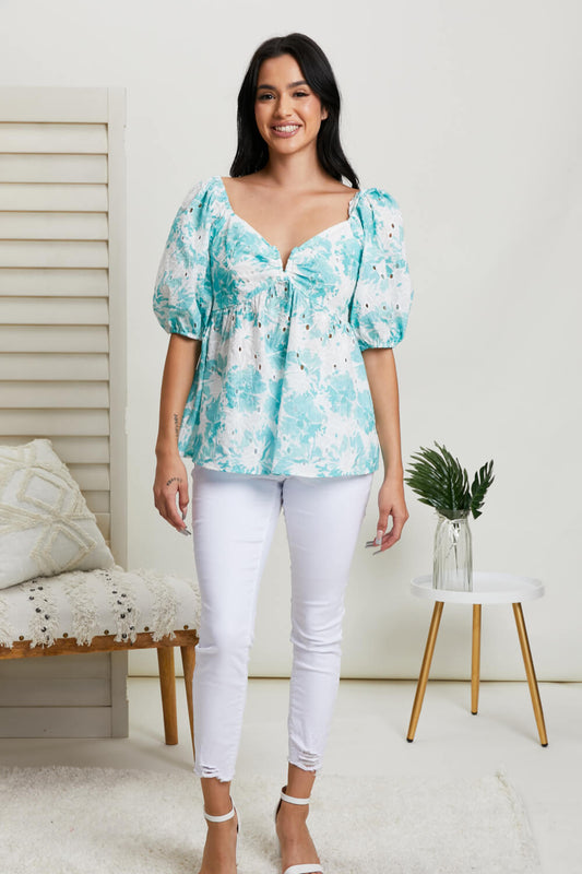 Hailey & Co Love You Most Floral Blouse -