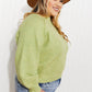 GeeGee Having Fun Reverse Stitch Cropped Sweater -