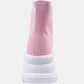 Berness Stick To It Platform Lace-Up Booties in Pink -