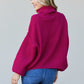 Zenana First Snow Ribbed Turtleneck Sweater -