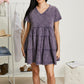 Sew In Love Breathtaking Views Tiered Mini Dress in Navy -