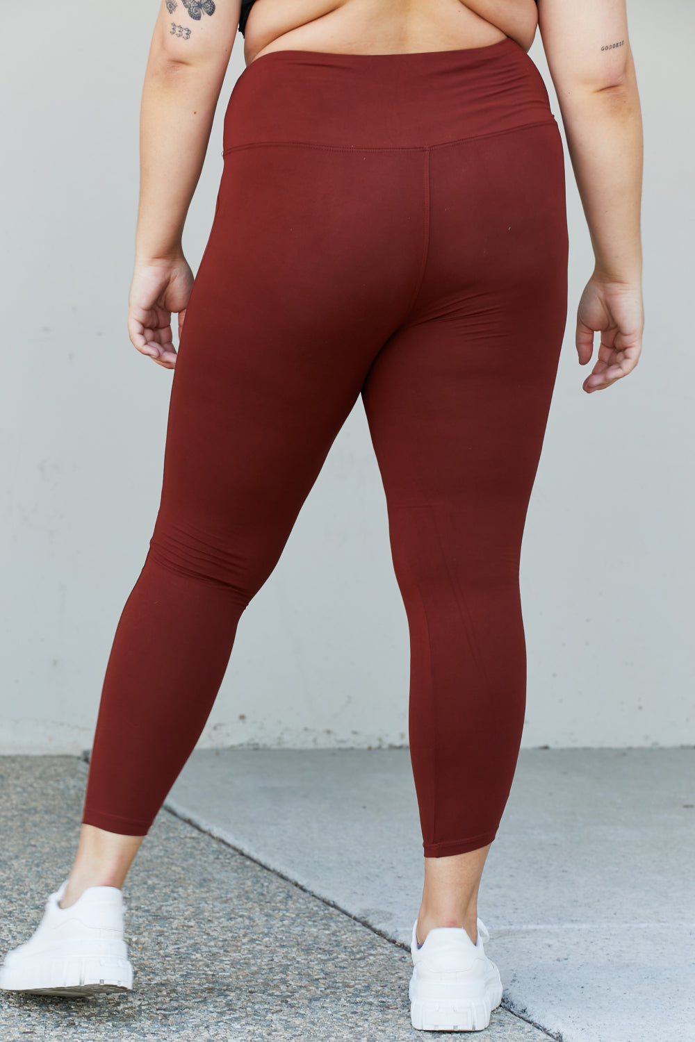 Zenana Full Size Wide Waistband Yoga Leggings -