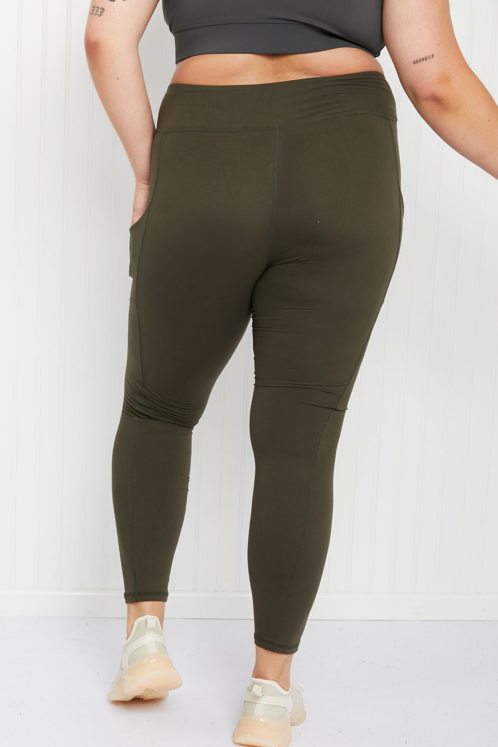 Rae Mode Game Point Full Size Microfiber Leggings with Pockets -