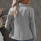 Double-Breasted Lapel Collar Blazer with Pockets -