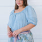 Doe & Rae Keep Me Close Chambray Top -