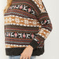 CY Fashion Reindeer Retreat Full Size Fair Isle Christmas Sweater -