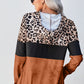 Leopard Color Block Hoodie -