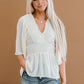 Mittoshop R.S.V.P. Flare Sleeve Peplum Blouse -