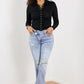 HYFVE Out There Ruched Snap-Front Top -