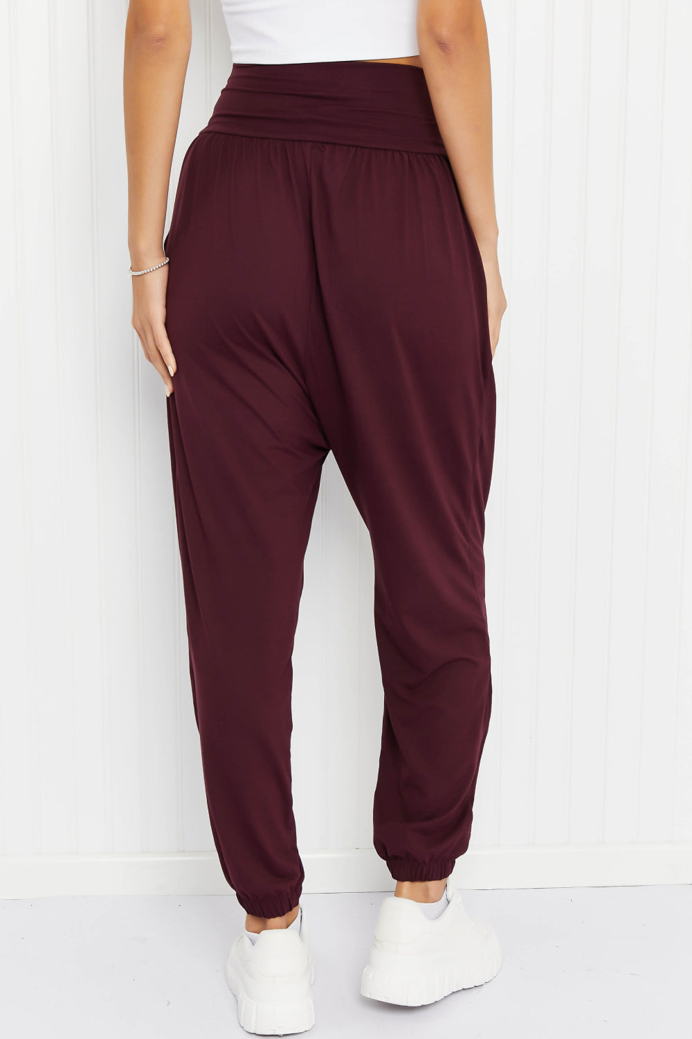 Rae Mode Full Size Deep Breaths Pleated Harem Joggers -