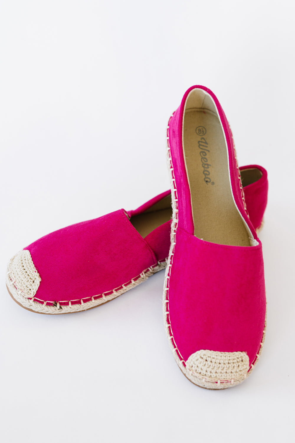 WeeBoo In Step Espadrille Slip-On Flats in Fuchsia -