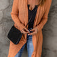 Ribbed Open Front Cardigan -