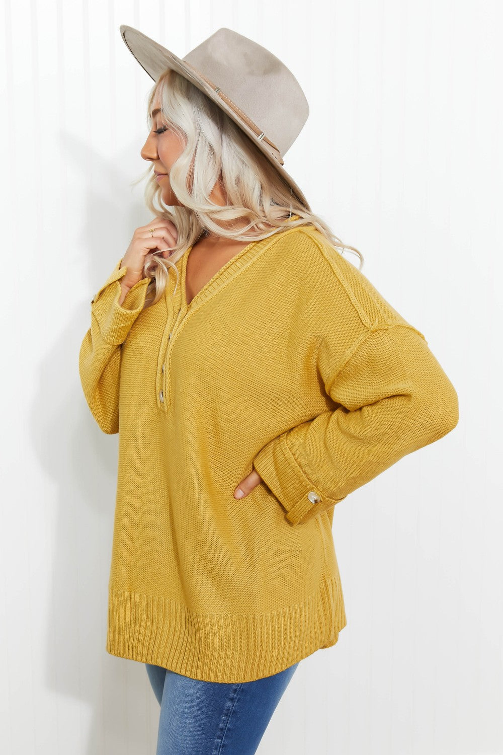 Jodifl Golden Hour Henley Sweater -