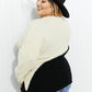 CY Fashion Half-and-Half Color Block Sweater -