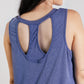 Sew In Love Never a Dull Moment Racerback Tank in Denim Color -