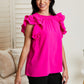 Glam Sweet Pea Ruffle Sleeve Top -