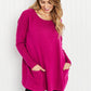 Zenana Autumn On My Mind Front Pocket Sweater -