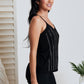 Vocal Pier 39 Striped Glitter Cami -