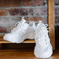 Berness Running Late Chunky Sole Athletic Sneakers in White -