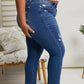 Judy Blue Rainbow Embroidered Cropped Straight Leg Jeans -