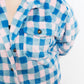 Davi & Dani Just For Show Gingham Teddy Shacket -