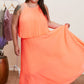 Skies Are Blue Vibrant in Venice Pleated Halter Neck Dress -
