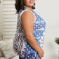 Vocal Mesa Point Printed Sleeveless Cardigan -